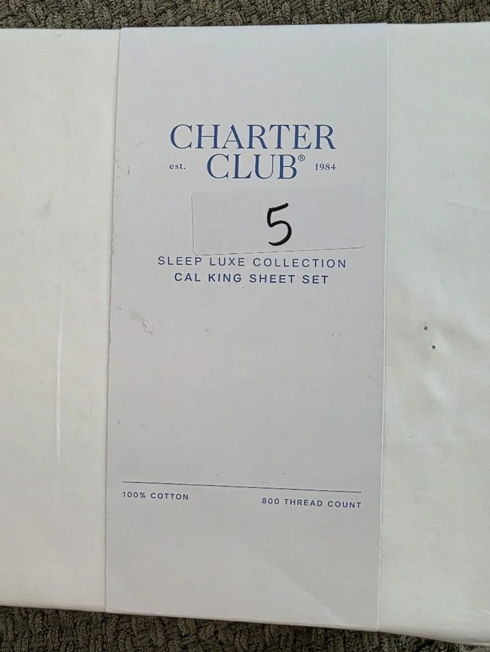 Charter Club SLEEP LUX CILLECTION  White Luxury Sheet Set